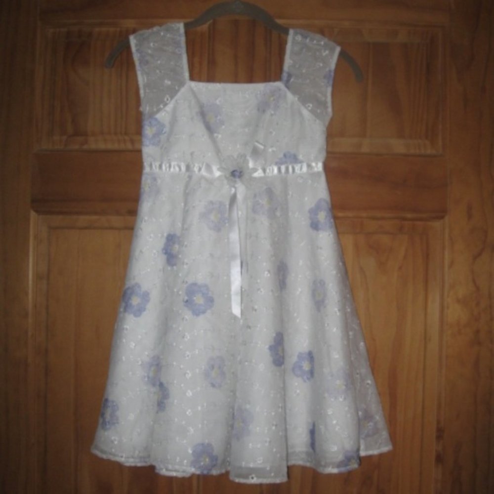 Girls Blueberi Boulevard Cap Sleeve Dress